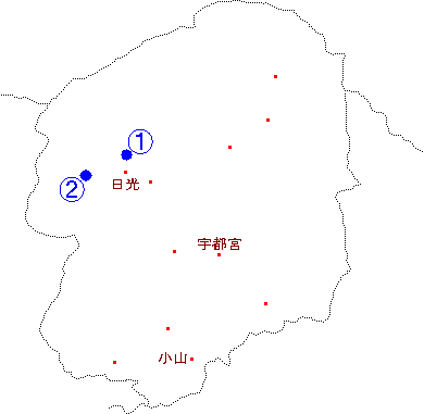栃木の地図