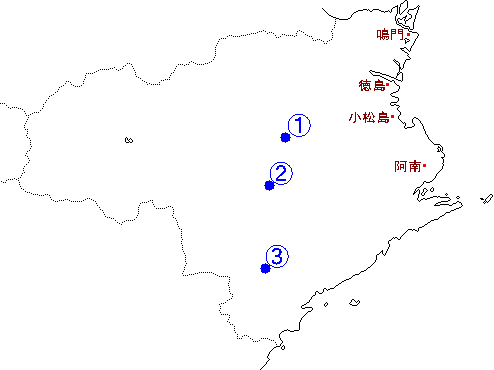 徳島の地図
