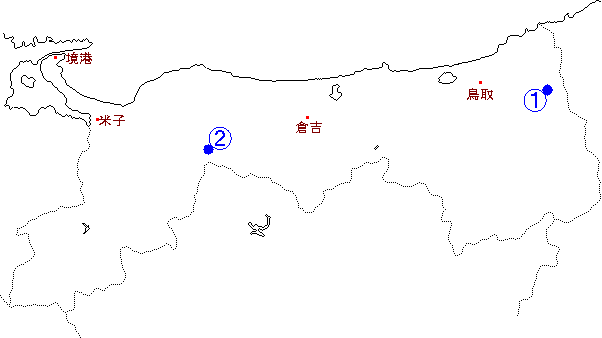 鳥取の地図