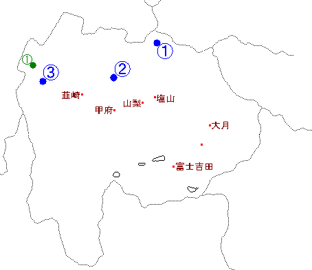 山梨の地図