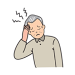 画像：頭痛の男性のイラスト