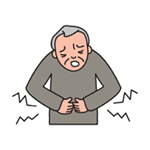 画像：胃痛の男性のイラスト